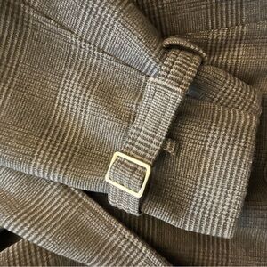 Anthropologie Maeve Plus Plaid Winter Trench Coat